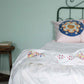 Homespun embroidered top sheet *organic cotton