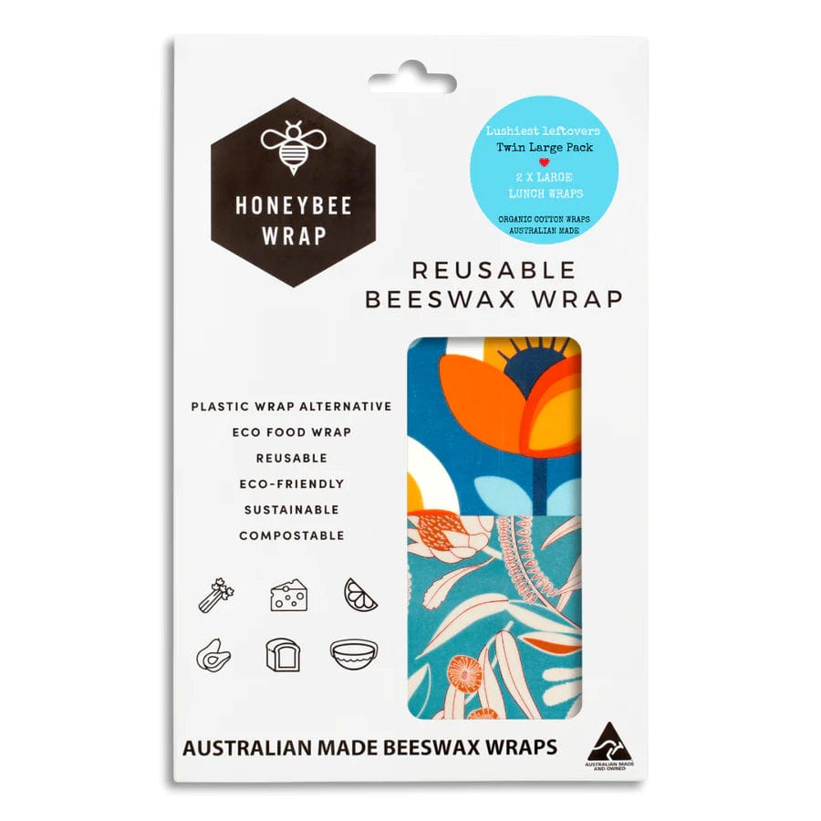 Honeybee Beeswax Food Wraps - Twin Set Large