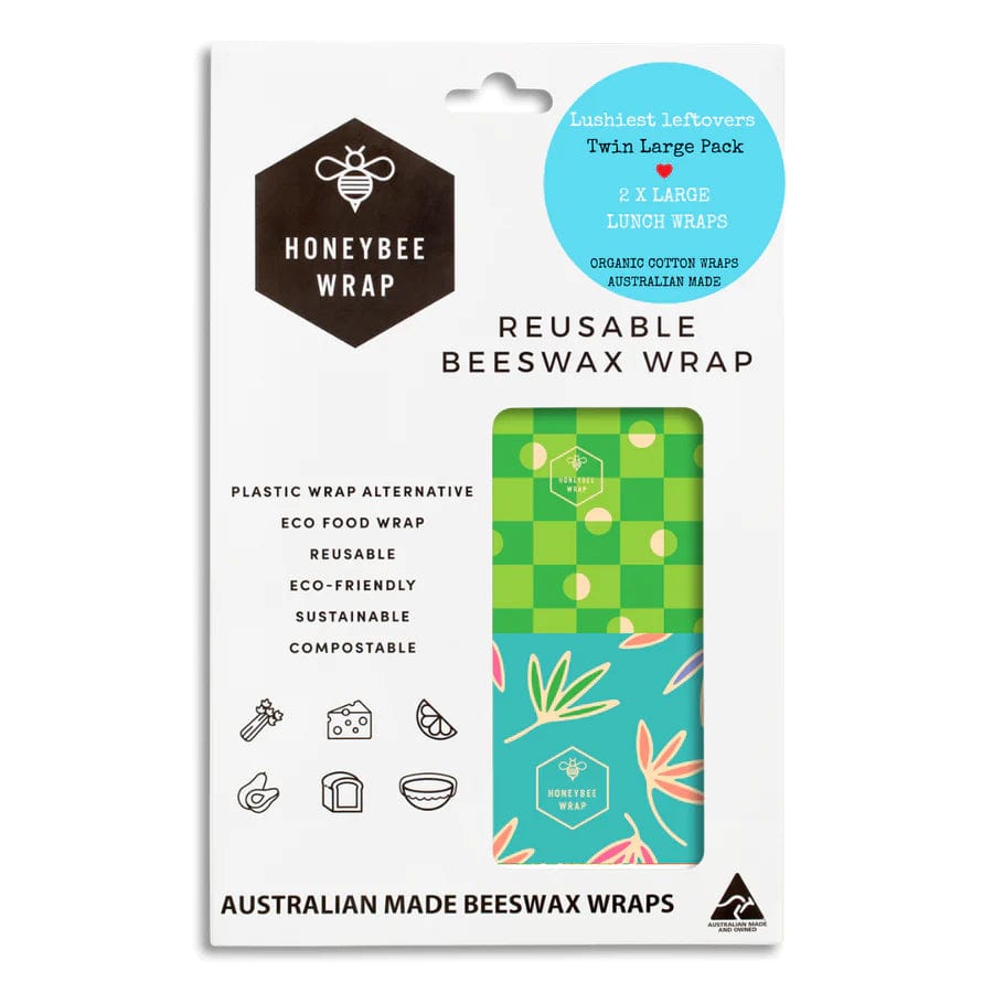 Honeybee Beeswax Food Wraps - Twin Set Large