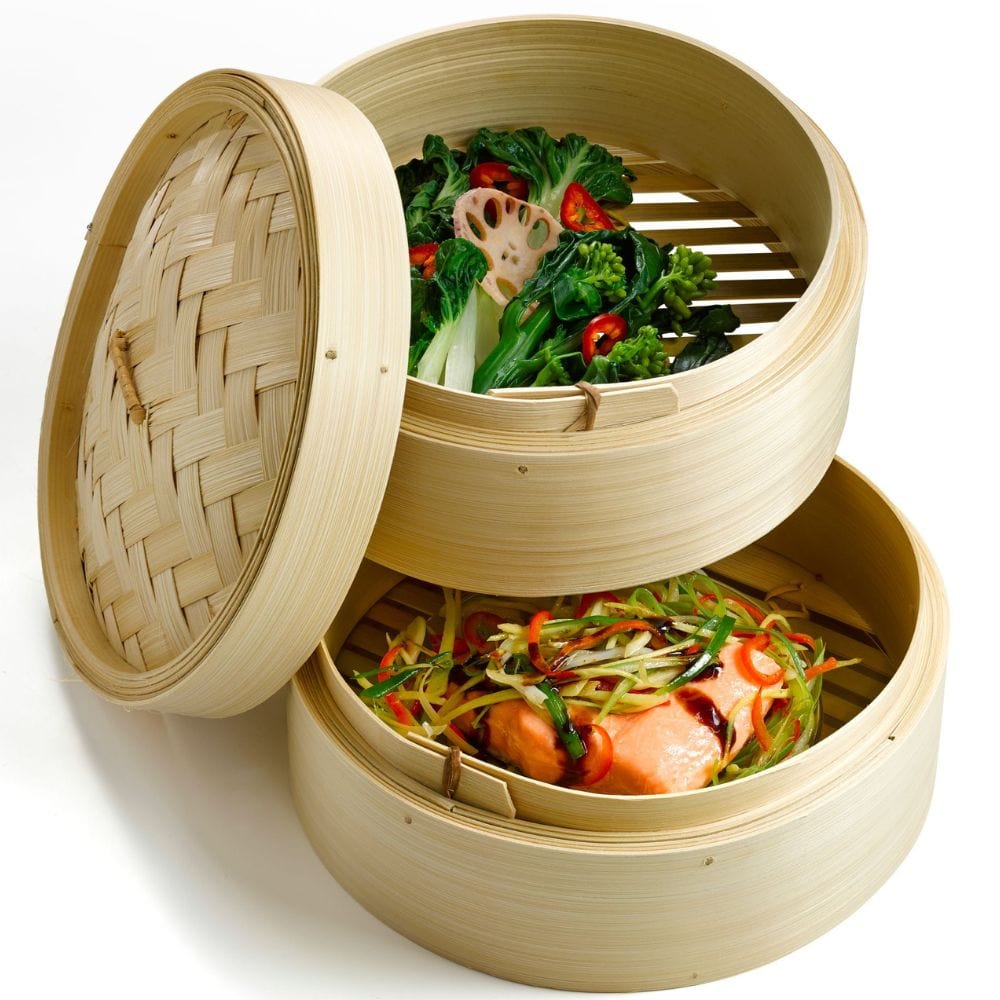 Ken Hom Bamboo Steamer 2 Tier - 20cm