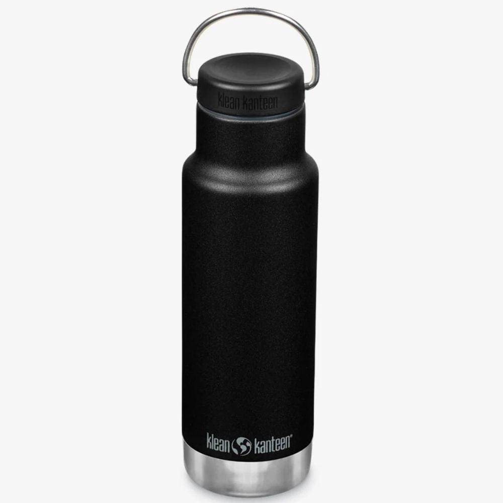 Klean Kanteen 12oz Insulated Classic Narrow (w/loop cap + bale) Black