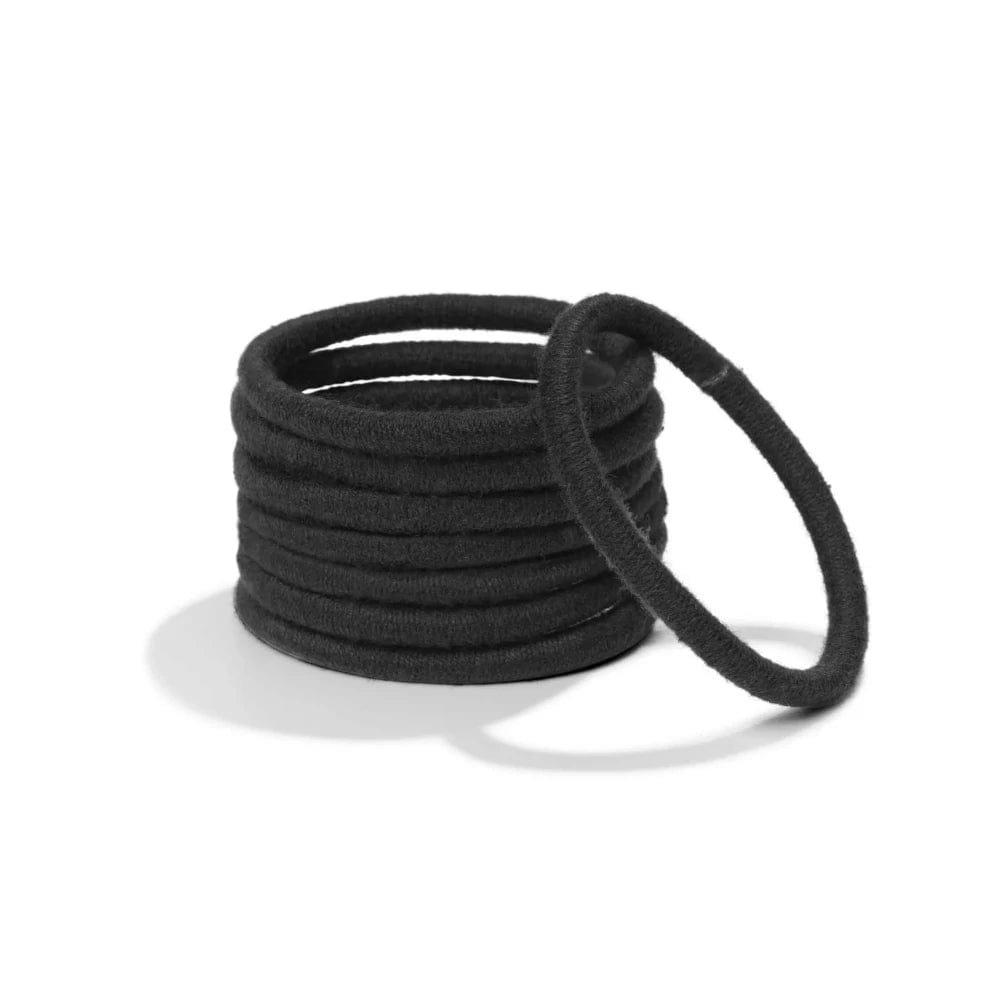 Kooshoo Plastic - Free Round Hair Ties Mondo 8 Pack - Black