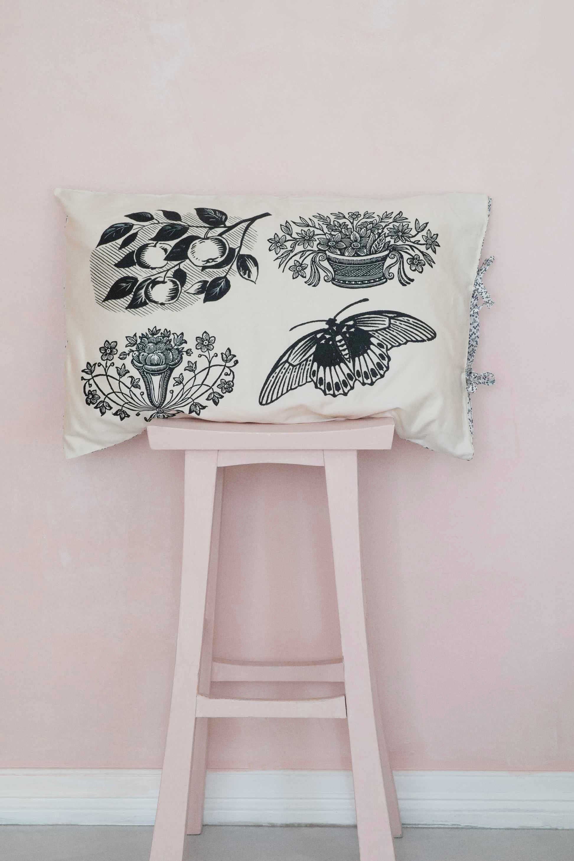 Lazybones Organic Cotton Pillowcase Set - Woodcut