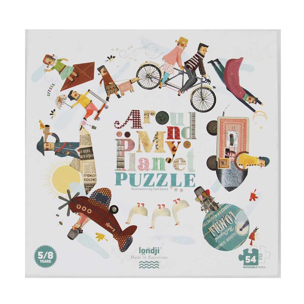 Londji 54 Piece Reversible Puzzle - Around My Planet