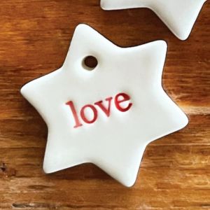 Paper Boat Press Ceramic Christmas Decoration Tag - Little Stars