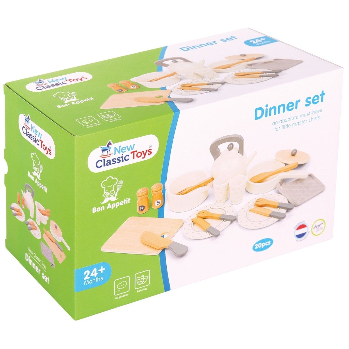 New Classic Toys Wooden Dinner Set