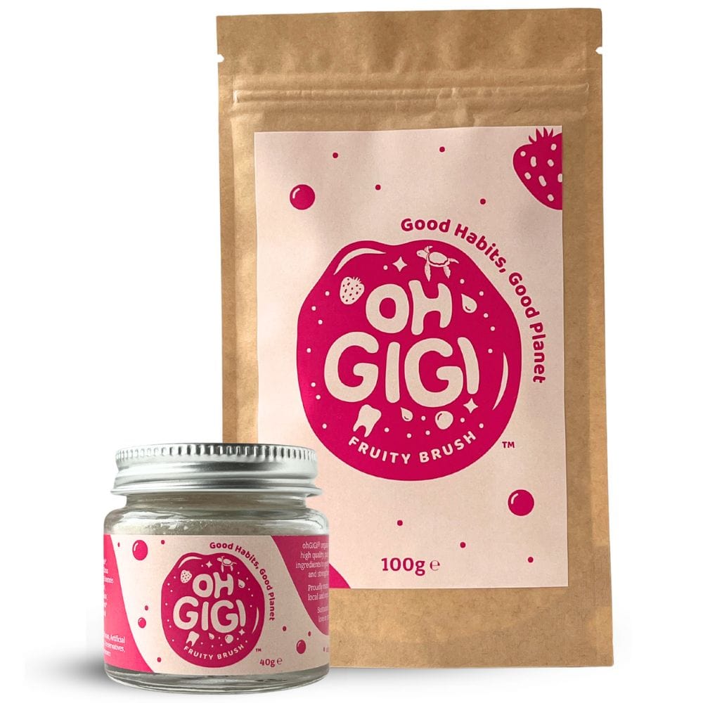 OhGiGi Organic Toothpowder - Fruity Brush