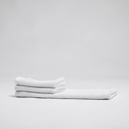 Organic Cotton Face Towel - White SPA Face Cloth / White