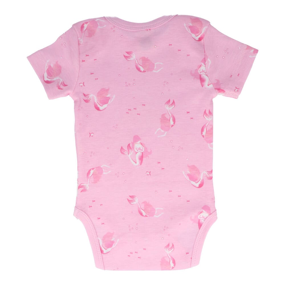 Organic Cotton Summer Baby Onesie - Mermaids Pink