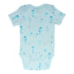 Organic Cotton Summer Baby Onesie - Seahorses Teal