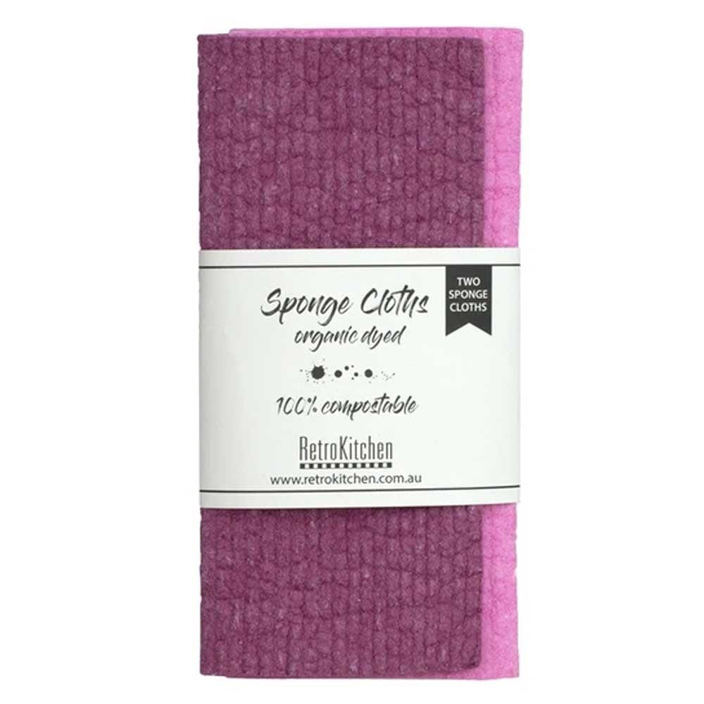 Organic Dyed Plant Based Sponge Dish Cloth 2pk