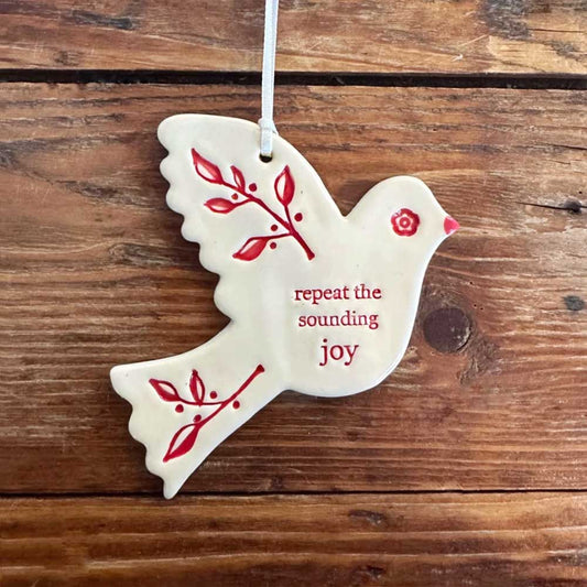 Paper Boat Press Christmas Ornament Bird - Repeat the Sounding Joy