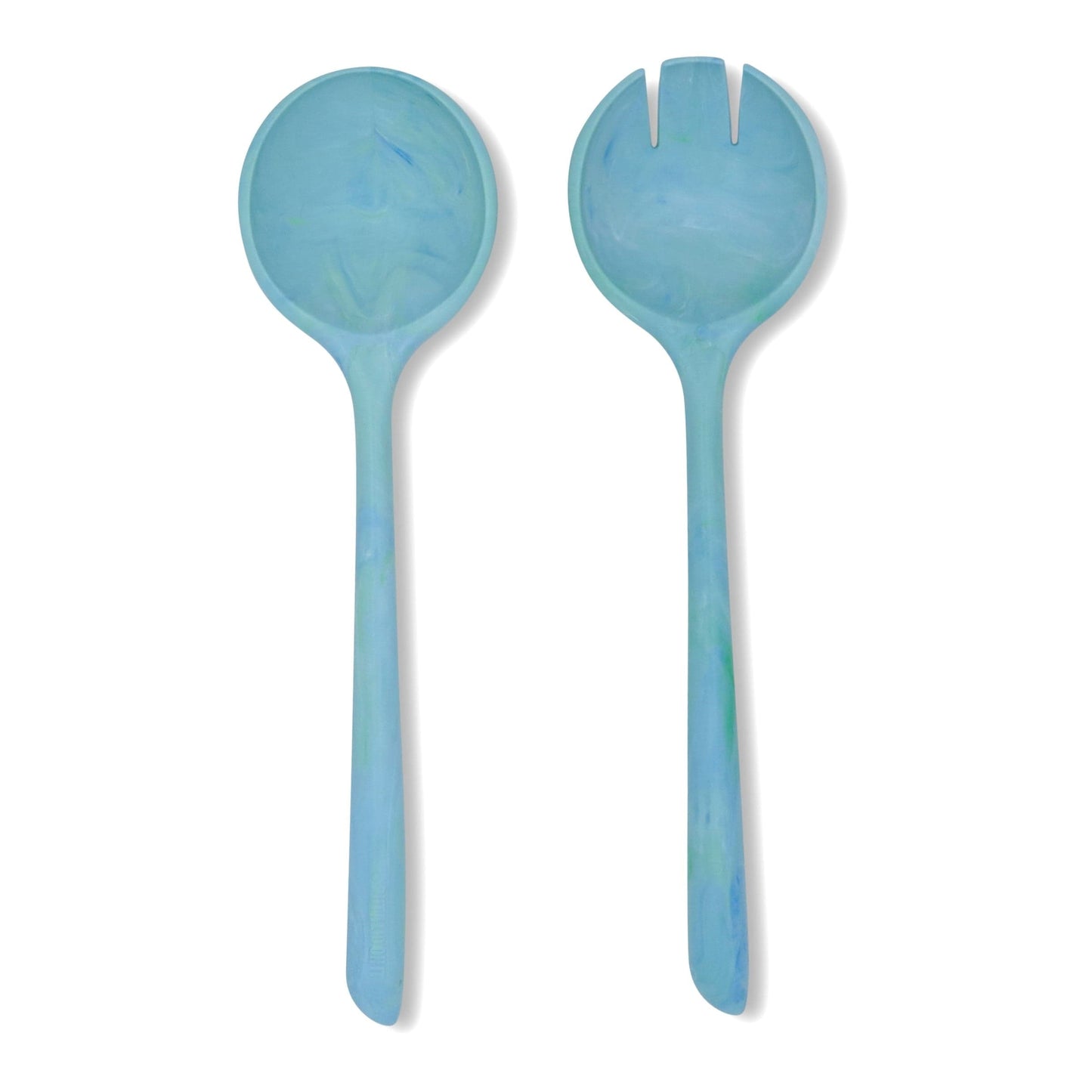 Salad serving set — the servers Teal