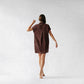 Seaside Tones Jovi Linen Dress - Wine Brown