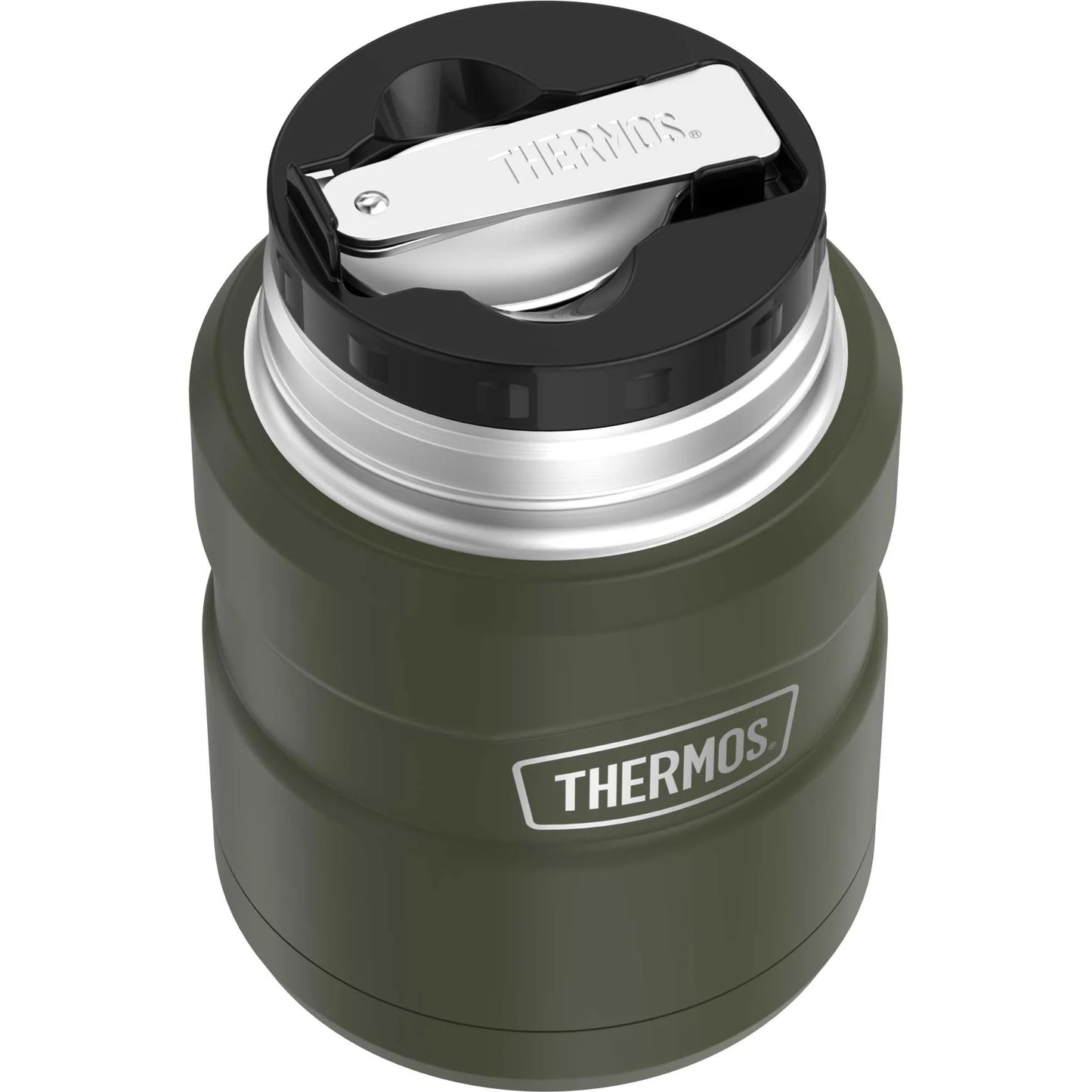 Thermos King Stainless Steel Insulated Food Jar With Folding spoon 470ml