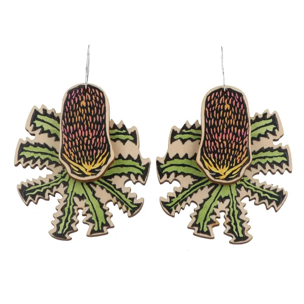 To The Trees Earrings Banksia Dangles