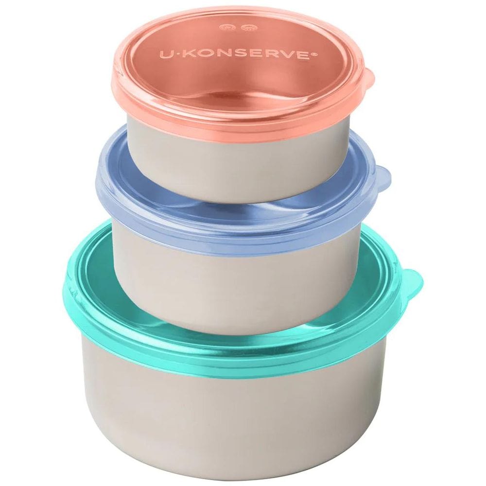 U Konserve Round Nesting Trio Tropical Sky - Silicone Lid