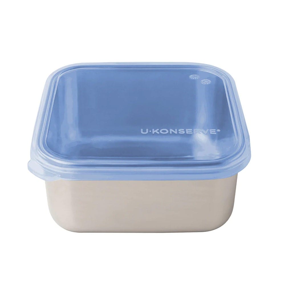 U Konserve Square To-Go Container MEDIUM 0.9L / 30oz Cosmic Blue Silicone Lid