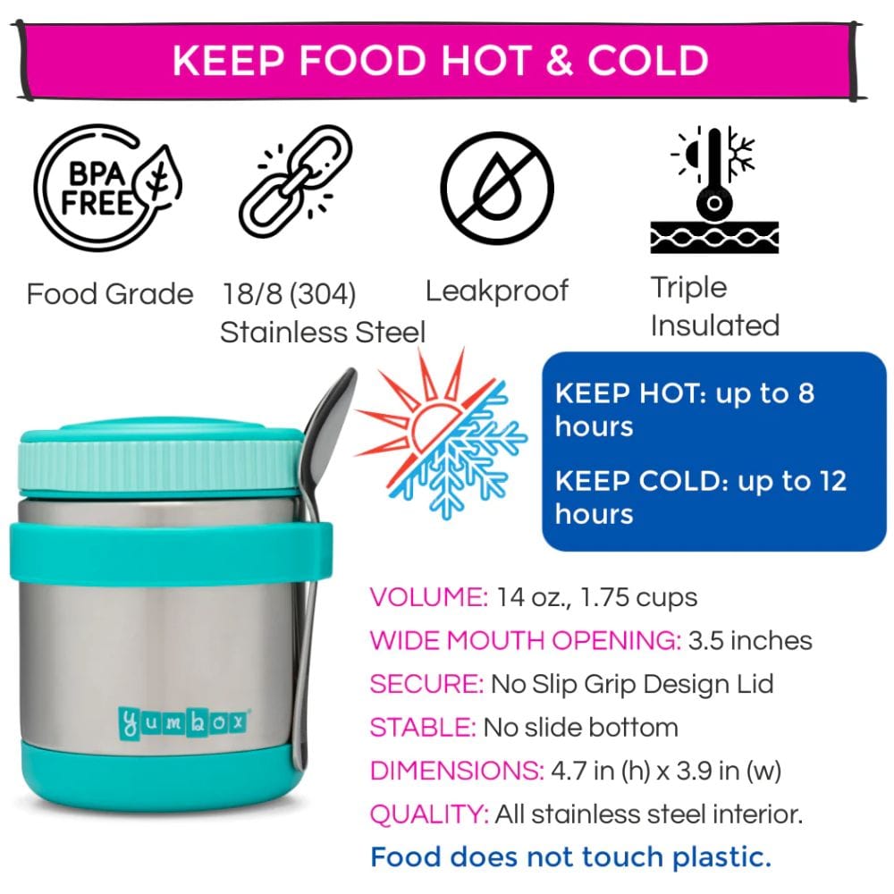 Yumbox Zuppa Insulated Food Jar with Spoon 415ml