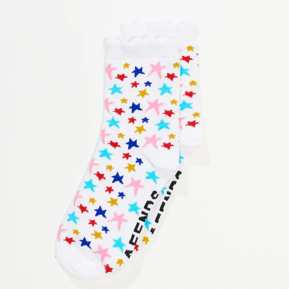 Afends Josie Recycled Crew Socks - White