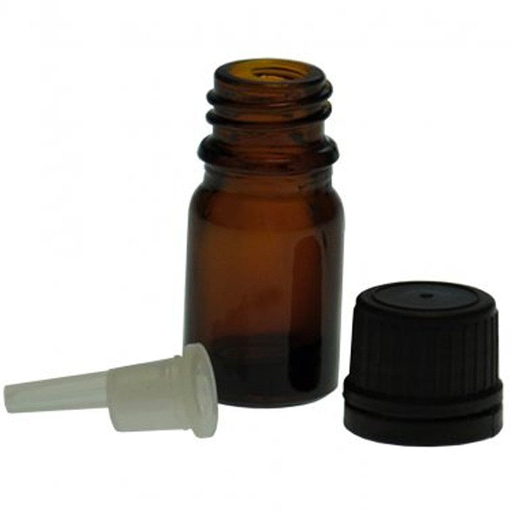 Amber Glass Bottle with Black Dripolator 10ml