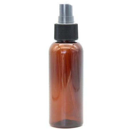 Amber plastic store spray bottles