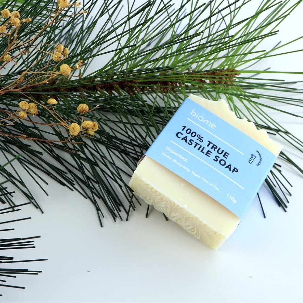 Biome True Castile Soap Bar 100% Olive Oil Unscented 110g