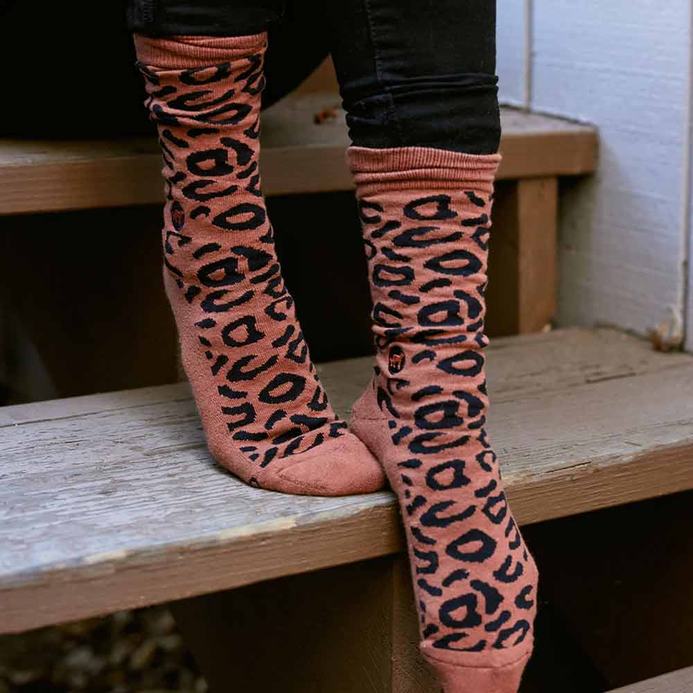 Conscious Step Socks That Protect Cheetahs - Tan