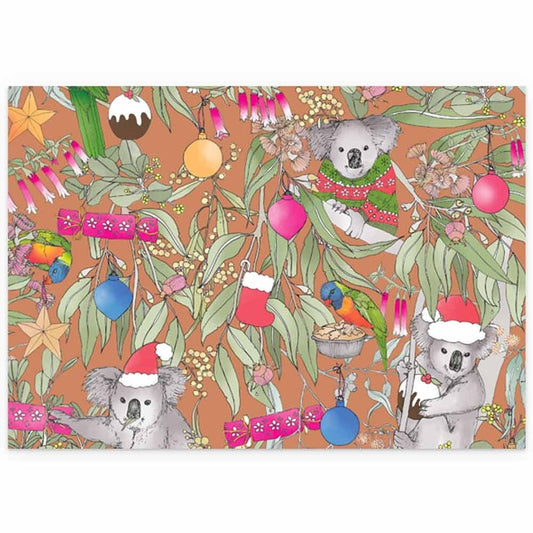Earth Greetings Christmas Folded Wrapping Paper - Magic Pudding