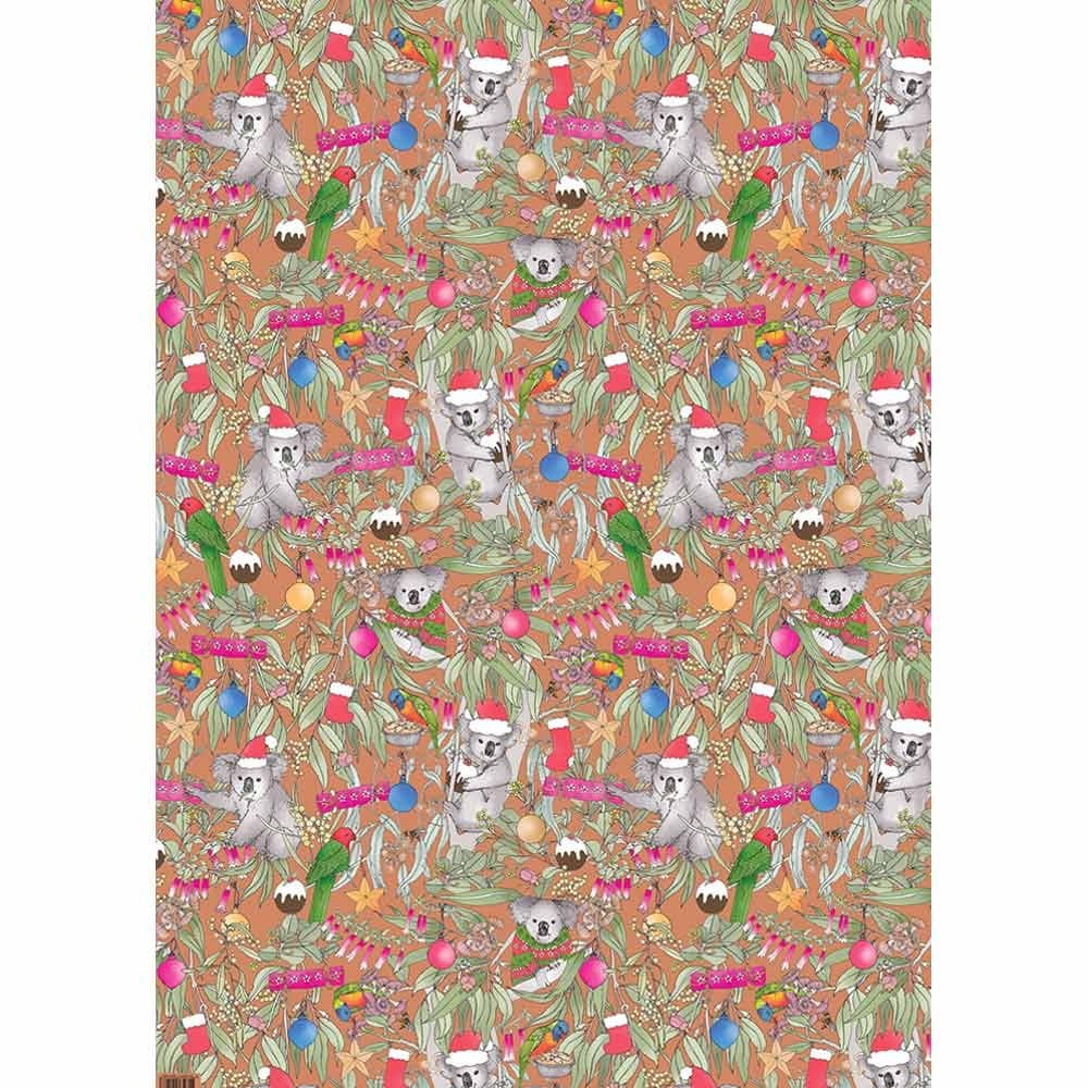 Earth Greetings Christmas Folded Wrapping Paper - Magic Pudding