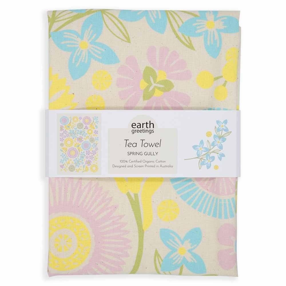 Earth Greetings Tea Towel - Spring Gully