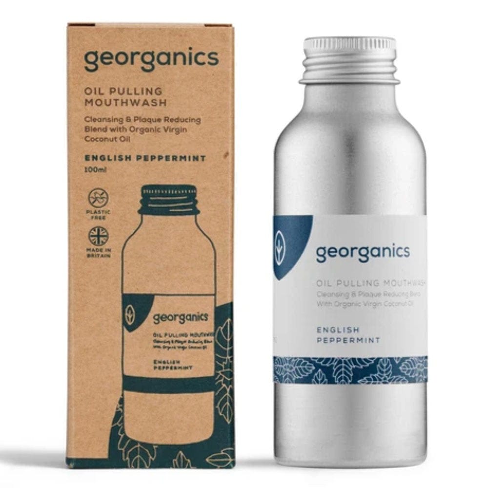 Georganics Oil Pulling Mouthwash 100ml - English Peppermint