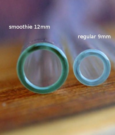 Glass Straw Australian Made 12mm Straight Smoothie - Clear