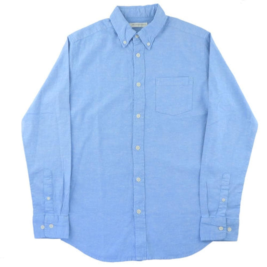 Hemp Clothing Australia Mens Oxford Shirt - Chambray Blue