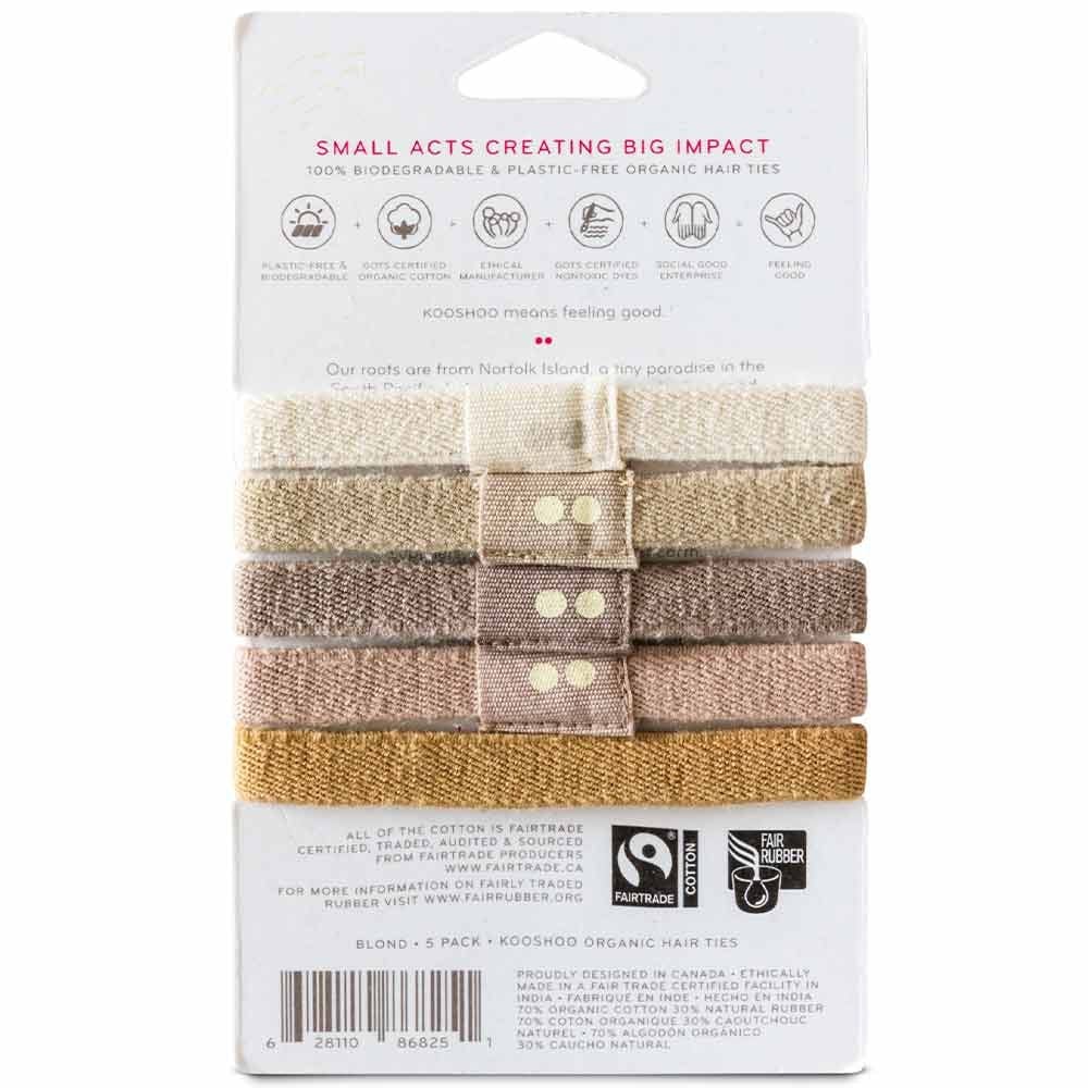 Kooshoo Organic Hair Ties - Blonde