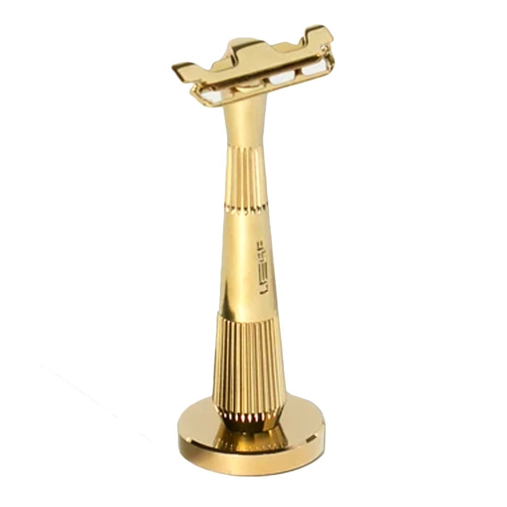 Leaf Shave Twig Razor Stand - Gold