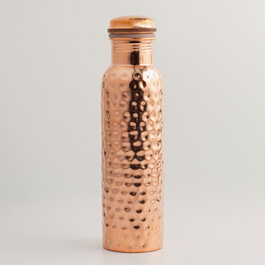 Let's Go Nature'al Copper Water Bottle 950ml -  Traditional Hammered