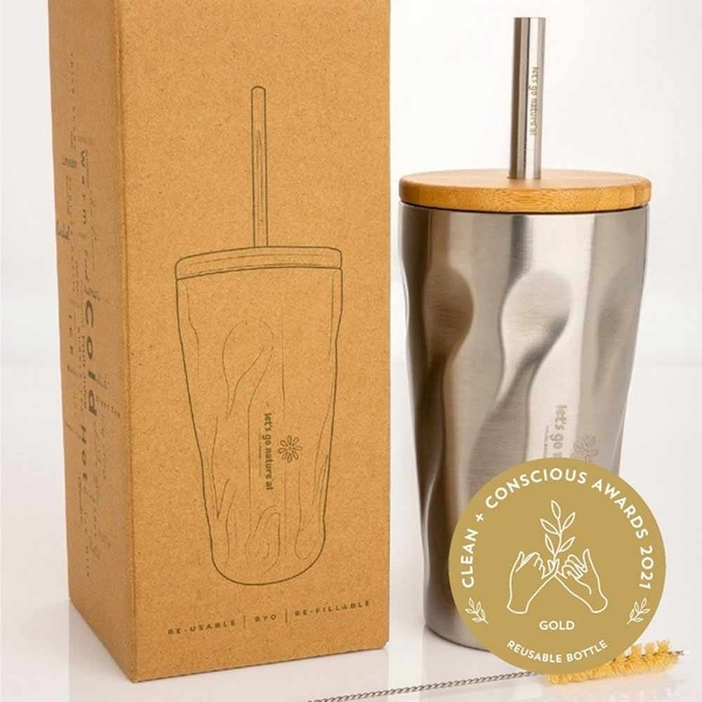 Let's Go Nature'al Insulated Smoothie Cup with Straw - 450ml