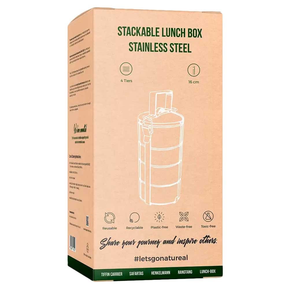 Onyx Stainless Steel Tiffin Lunch Box - 3-Tier