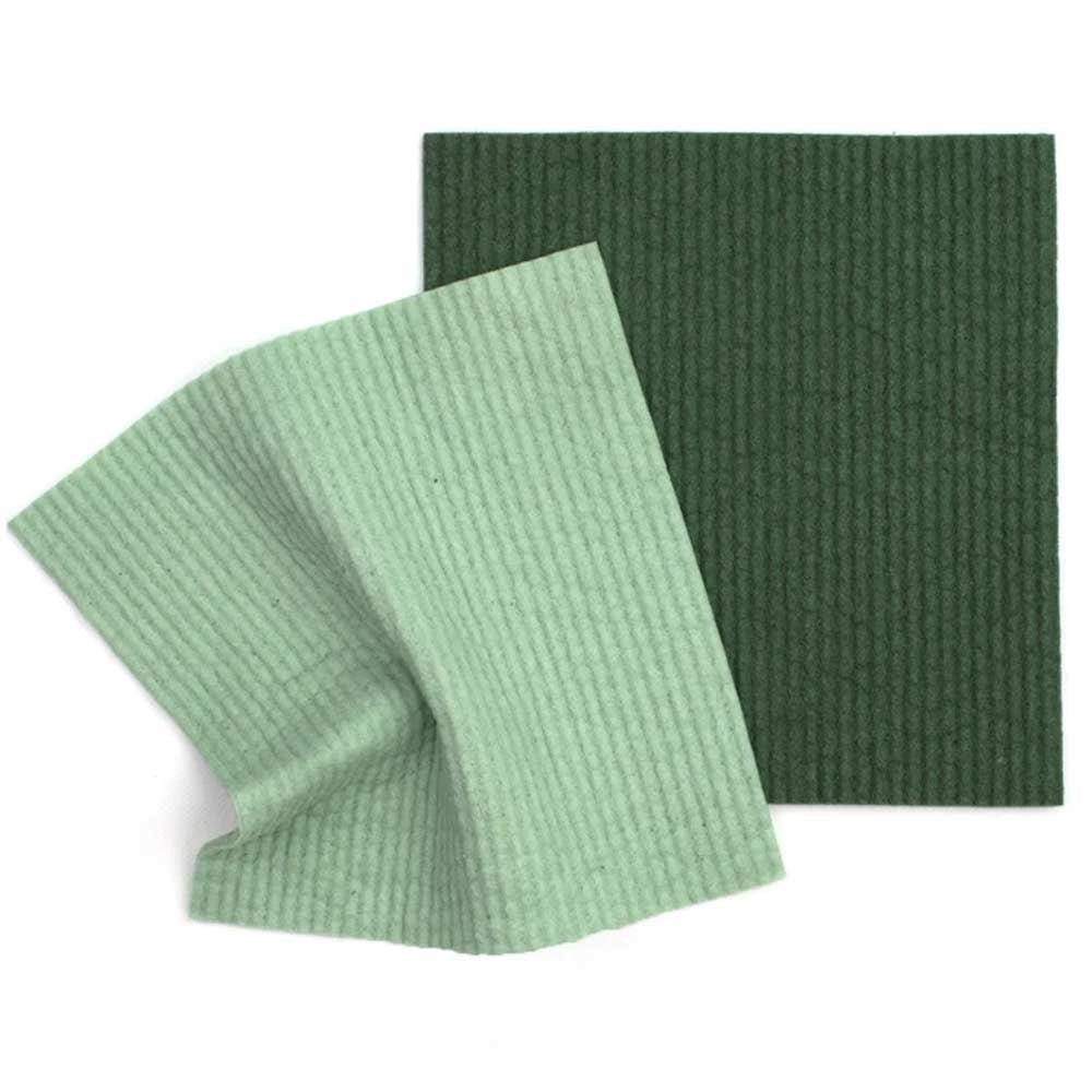 Organic Dyed Plant Based Sponge Dish Cloth 2pk - Forest