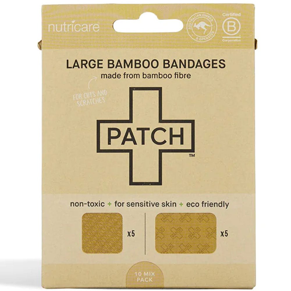 Patch Large Bamboo Bandages Mixed Pack 10 - Natural