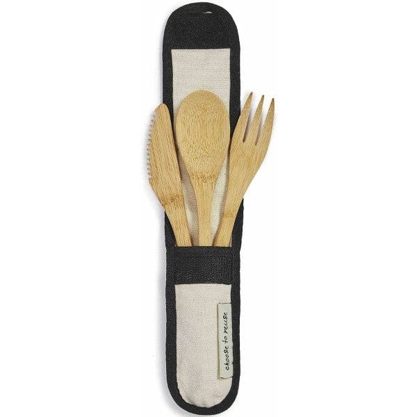 Rechusable Bamboo Cutlery Set - Natural