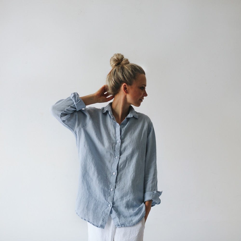 Seaside Tones Long Sleeve Shirt Blue