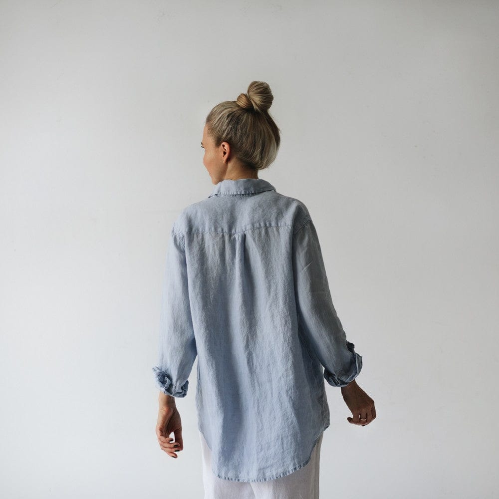 Seaside Tones Long Sleeve Shirt Blue