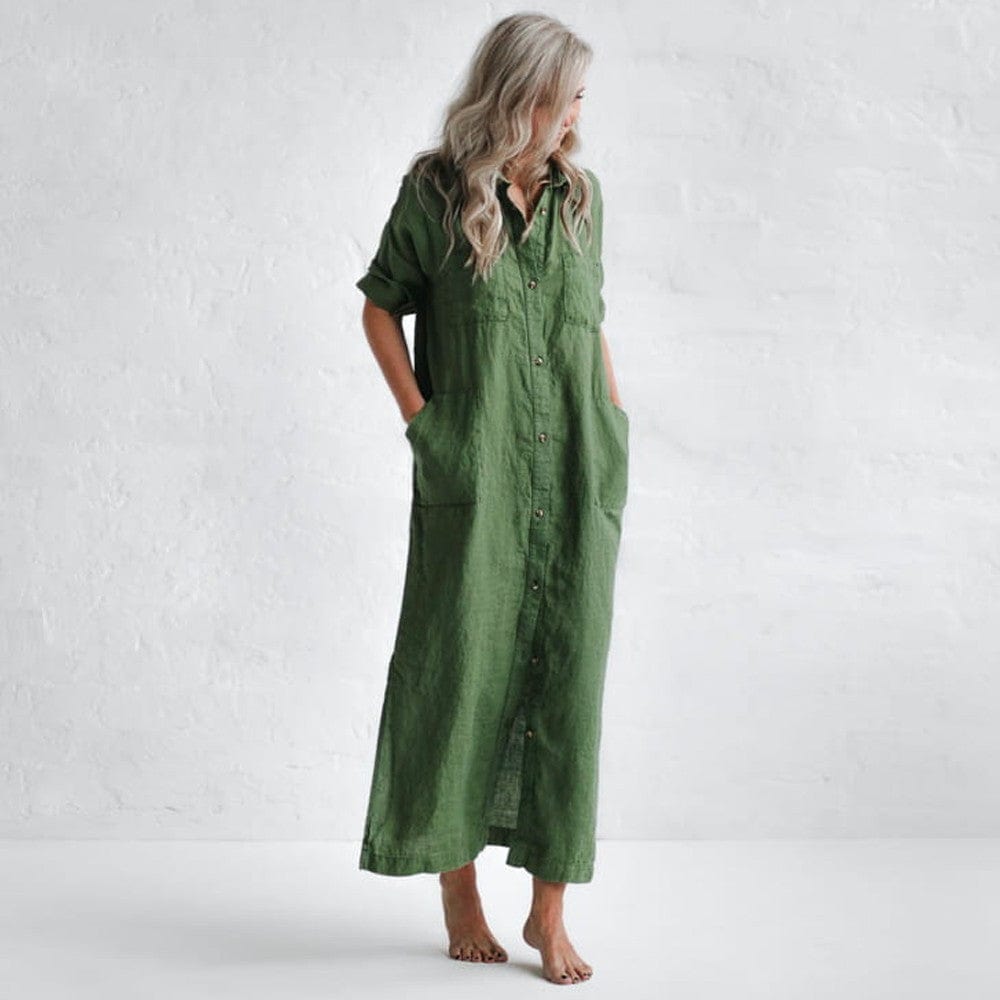 Green shirt dress best sale