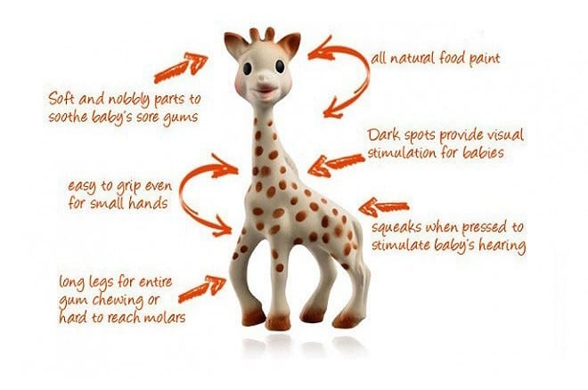 Sophie the Giraffe Teether Natural Rubber 0m+