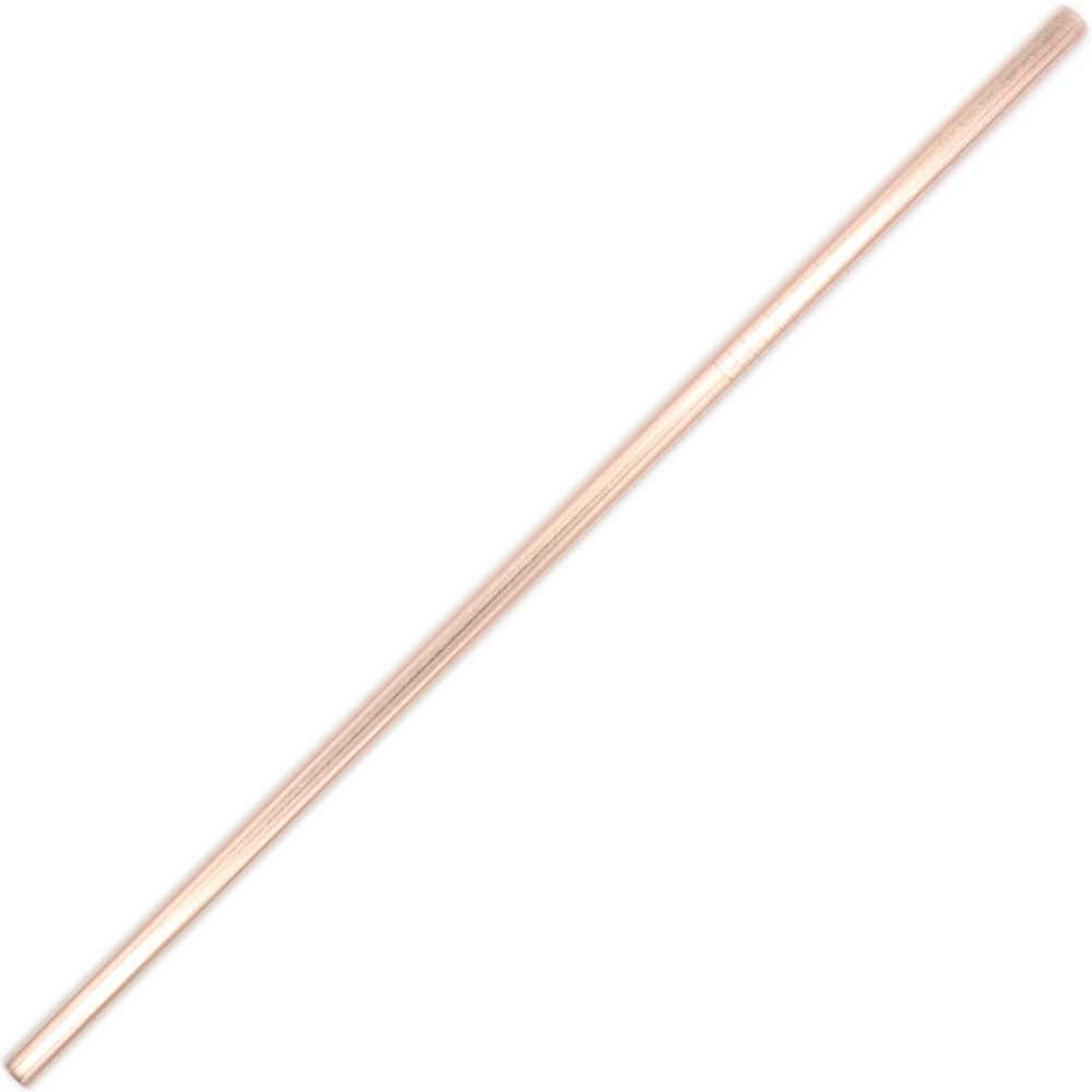 Stainless Steel Straw Rose Gold 6mm - Straight