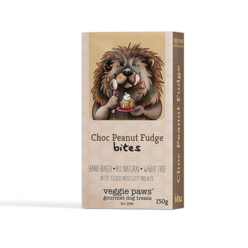 Veggie Paws Bites 150g - Choc Peanut Fudge